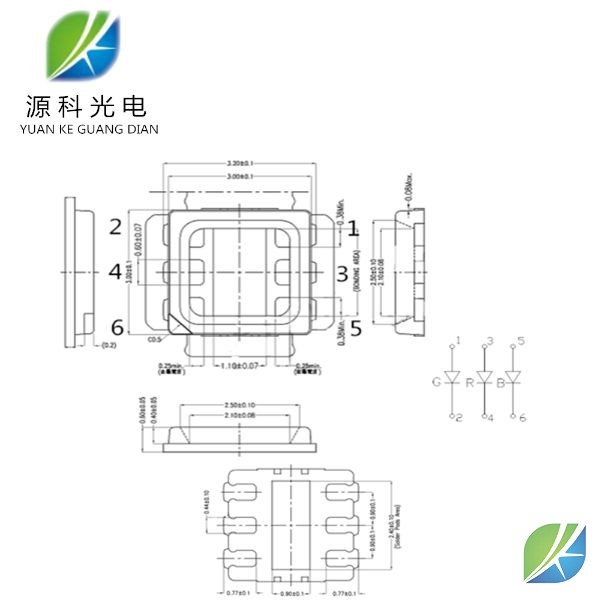 3030 1.5W 雾状RGB 汽车氛围灯