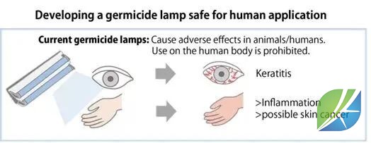 This wavelength of UVC radiation is harmless to the skin and eyes! Japanese research proves for the first time